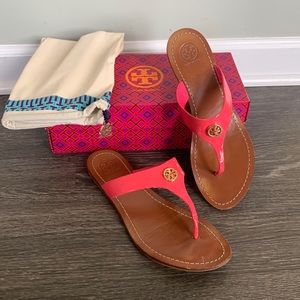 Tory Burch Pink Leather Sandals Sz 9